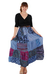 Falda Larga De Parches Multicolor 110FA