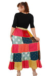 Falda Larga De Parches Multicolor 110FA