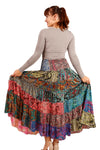 Falda Larga De Parches Multicolor