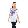 Blusa Kaftan con Bordado en Tonos Brillantes - Dosmastres.com