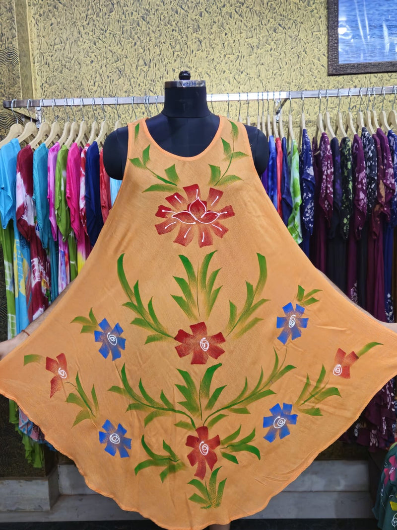 Bata Estampada Por Pieza Con Detalles Bordados