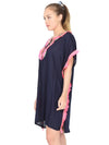 Poncho con Bordado Y pompones en Tono Fosforescente